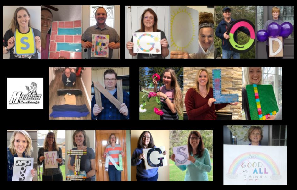 MaryboroughPS's tweet photo. May 4th is the start of Education and Mental Health Week in UGDSB. Check out our website (https://t.co/Civ5GYO8Hw) for a Spelled Out message from the MPS Staff. A new sign message will also be added in front of the school each day this week! https://t.co/rlyaB9jq1n