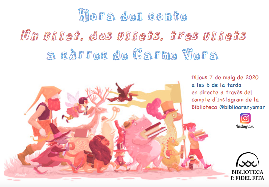 BiblioArenysMar's tweet photo. 🗣️Dijous 7 de maig, a les 6 de la tarda🕧, tens una cita amb la Carme Vera a l'Hora del conte virtual📚🖥️que farem en directe a través del nostre perfil d'Instagram📲@biblioarenysmar T'esperem‼️

@bibliotequesXBM @AjArenys #joemquedoacasaXBM #coronaArenys #horesdelconte https://t.co/zGIHDFxUZz