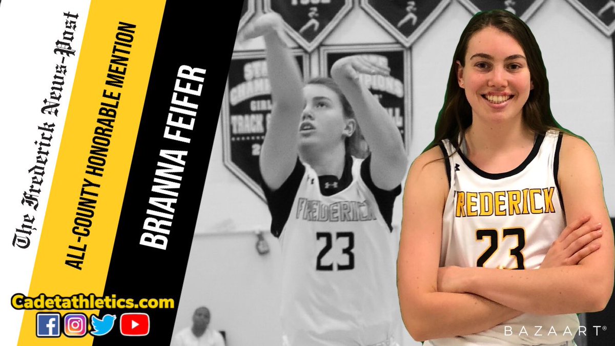 Congratulations to <a href="/CadetsFGB/">Frederick Girls Basketball</a> Sophomore Brianna Feifer, Frederick News Post Girls Basketball All-County Honorable Mention