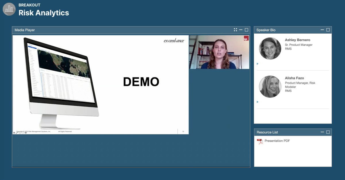 #EXCD2020 Proud of the team showing the new innovations around risk analytics in Risk Intelligence apps and platform.