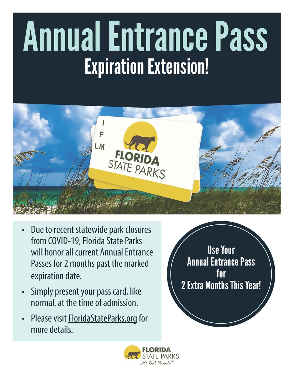 FriendsOfDelnor's tweet photo. While Delnor-Wiggins Pass State Park may not be open yet we are able to deliver some exciting news. We have an answer to a question that many of you have been asking- Will my State Park Annual Pass get extended? And the answer is... YES! #paradisecoast #naples https://t.co/KSh0irzQuD