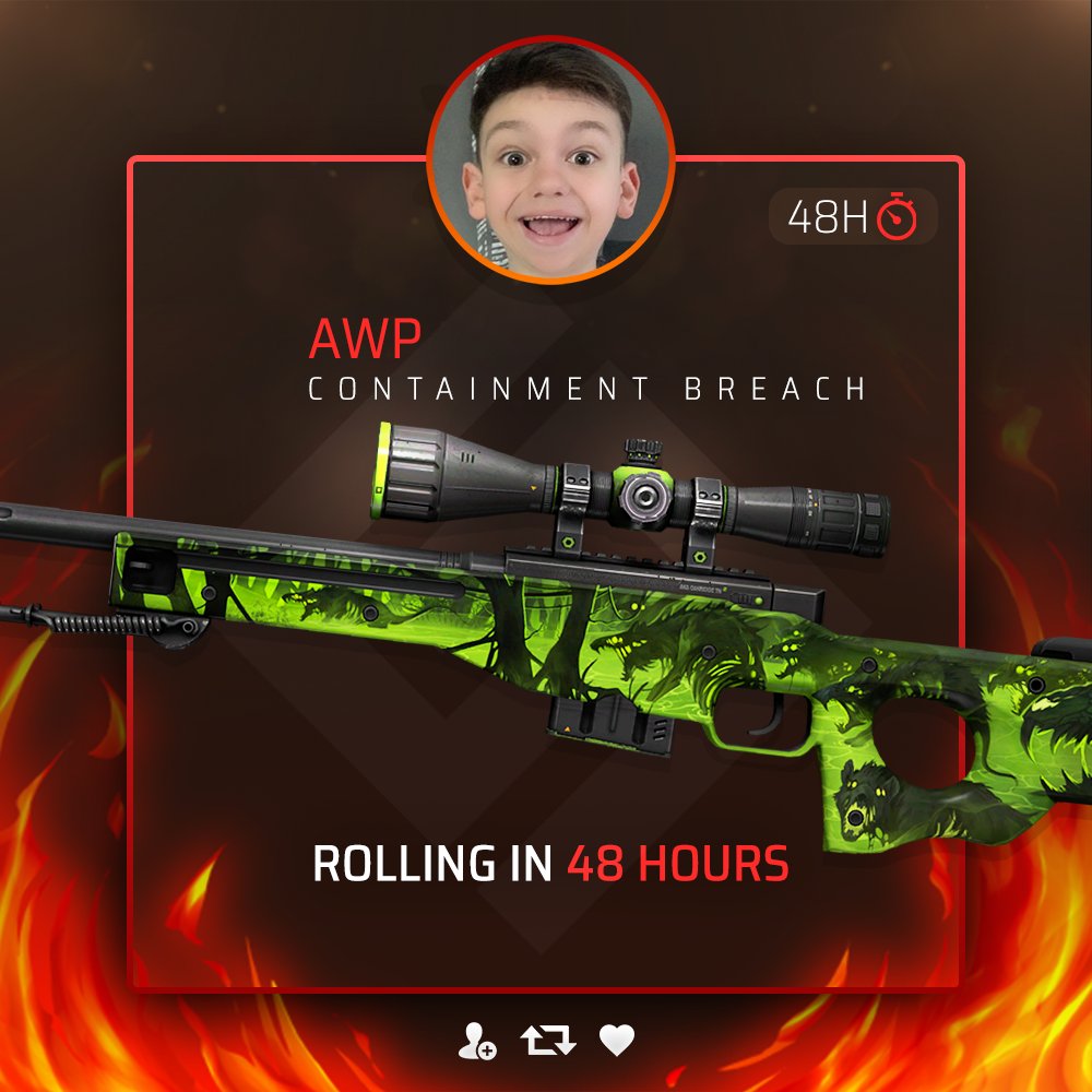 yungshapez's tweet photo. 🎁 $50 AWP | CONTAINMENT BREACH GIVEAWAY

Enter now:
- Retweet
- Follow me &amp; @LiveTCK
 
⏰ 48 HOURS - GOOD LUCK! https://t.co/NaXNERRhPV