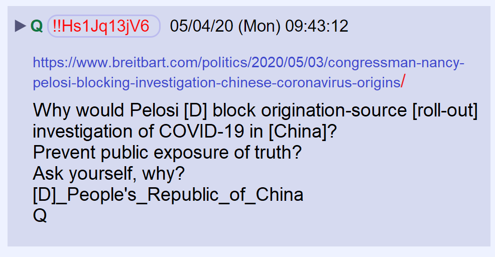 prayingmedic's tweet photo. 107) Was there collusion between the Chinese government and Democrats to weaponize Covid-19 against America and POTUS?

What would happen if the public found out? https://t.co/iiVKgMyxTr