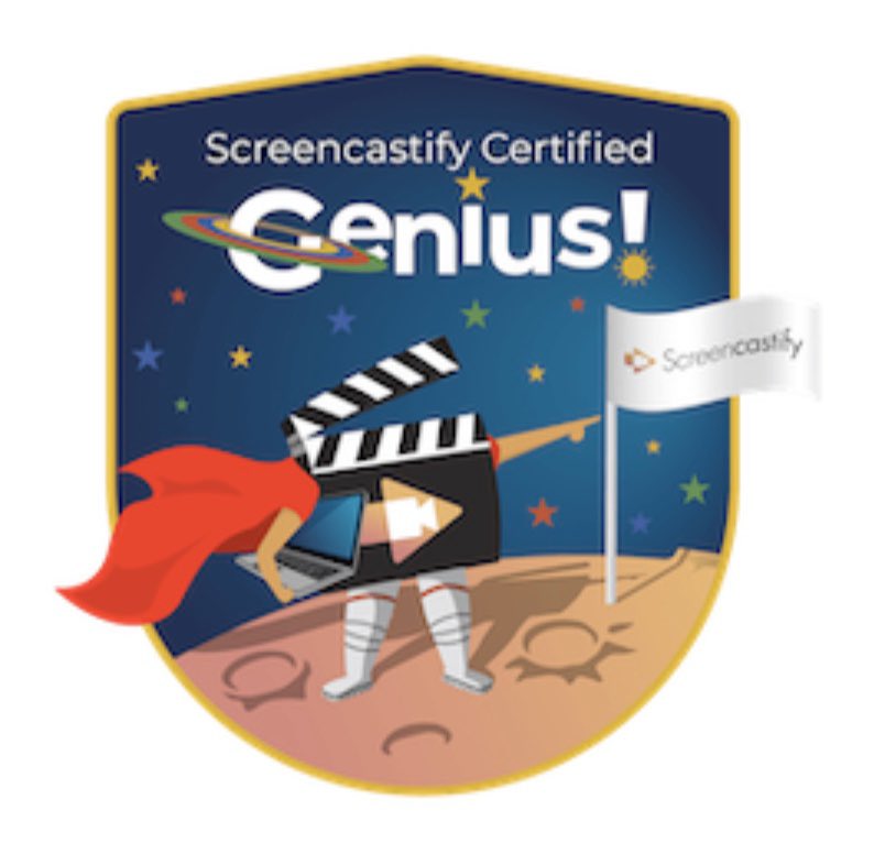 USS_Teacher's tweet photo. I’m a #ScreencastifyGenius! @Screencastify gives me to the flexibility to record my lessons on my own time (let’s be real, it’s nap time 🤪) and for my students to acces the videos whenever, as well as over and over! #RoFoReady @RosemontForest #vbcps @vbschools https://t.co/tWf3h1DdN6