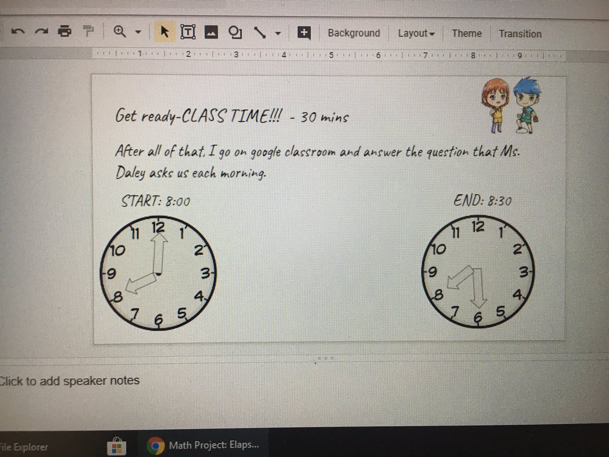 Ms_Daley24's tweet photo. Class 2-234 had so much fun creating their Elapsed Time Story Projects. They are so creative and I’m proud to be their teacher everyday! ⏰ ❤️ #proudteacher #TeachFromHome @PS72X @mcolonps72 https://t.co/yulNrABFKj