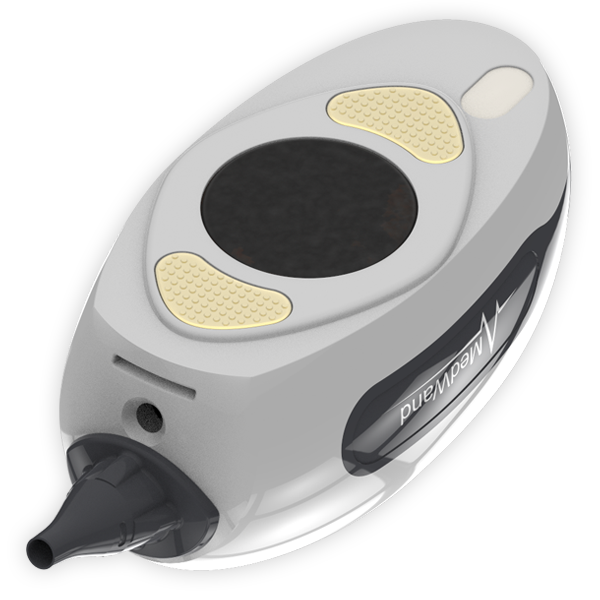 MedWand Diagnostic Tool Breakdown - #ECG ❤️ An #electrocardiogram records the electrical signals from your heart to check for different heart rhythms by the patient placing their thumbs over the sensors. #Telehealth