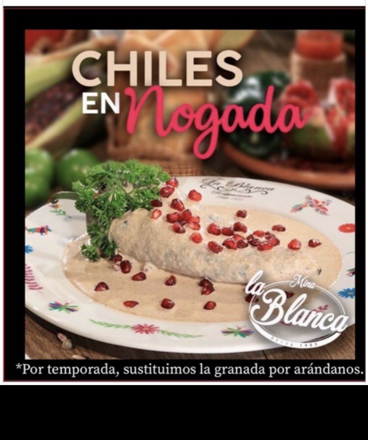 Rest_lablanca's tweet photo. ¡Demuéstrale a mamá cuanto la quieres este 8, 9 y 10  de Mayo con nuestro platillo estrella CHILES EN NOGADA! 💝
*Paquete de 4 piezas de Chiles en Nogada + 1 litro de arroz por 460.00
*Aparta tu pedido al ☎️ 771 715 1896 o Vía WhatsApp al 📲7711497271.
*Servicio a domicilio 😃 https://t.co/6TtFNsSVnA