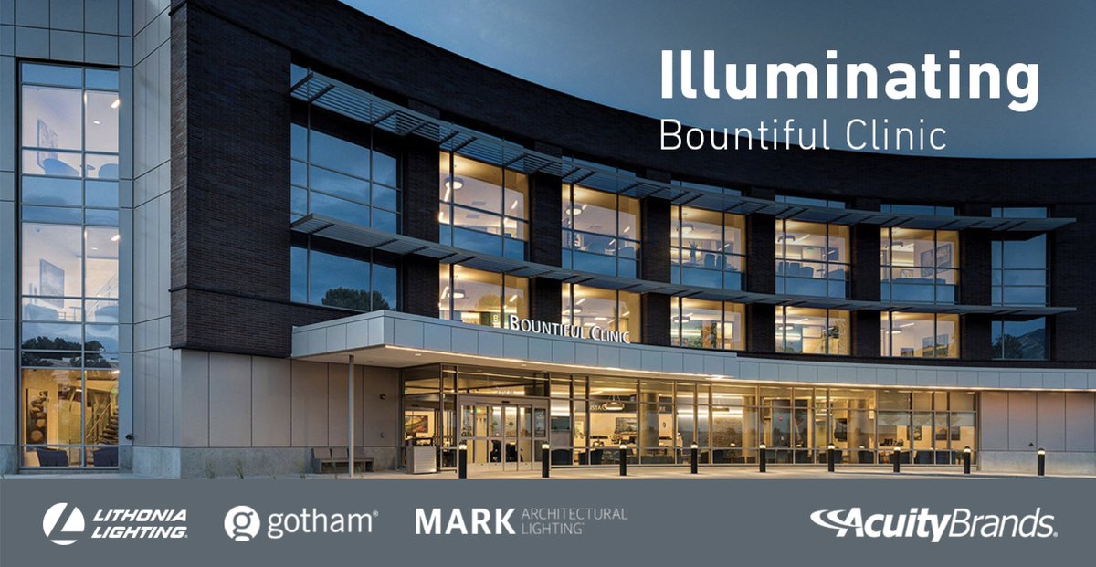 FederatedLtg's tweet photo. JRC and Spectrum Engineers worked together to bring this vision to life for the Bountiful Clinic in Utah. The facility is now equipped with products from #LithoniaLighting®, #Gotham®, and #MarkLighting. Check out more photos of the installation! https://t.co/gudumxwBU8 https://t.co/Ax53zBD9fr