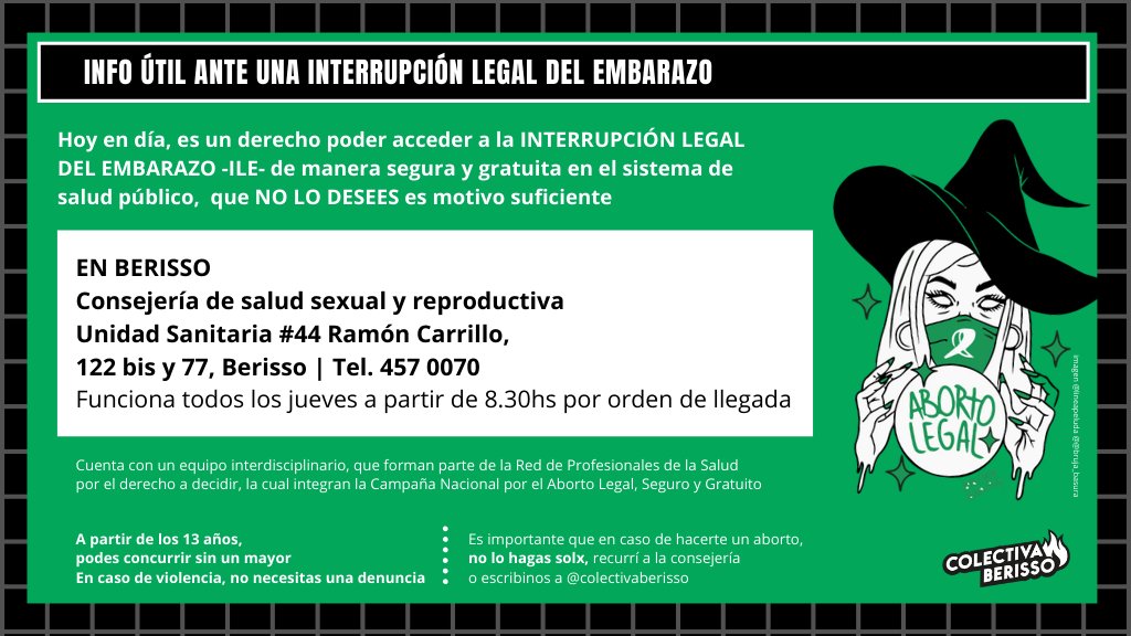 colectivabsso's tweet photo. SI NECESITAS REALIZARTE UN #aborto #ContásConNosotrxs
La consulta por #ILE debe considerarse una prioridad en #cuarentena por lo cual no puede posponerse, ni derivarse 
Preparamos un #RecurseroDeBerisso, con información útil si vos o alguien que conozcas. 
.
 .
. https://t.co/Po7MOSbd6G