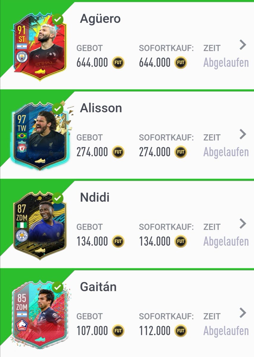NoTimeW3's tweet photo. 💰+440K REKORD MONTAG💰

Aguero RB➡️Scream +💯💯💯k

Alisson #TOTSSF +💯k

Ndidi #TOTWm +💯k

Gaitan #FB +💯k

Der Tag ist noch lange👌

Nichts nachgekauft, am Donnerstag/Freitag wird das Ultimate Team gebaut💪

#ÜV https://t.co/Ba3mNv9o4m