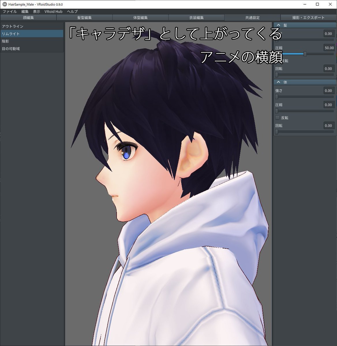 アニメのキャラデザの横顔の真実 アニメの横顔のデザインは3dモデルのための 真横 のデザイン画ではない 3d 3dmodeling Gamedev Togetter