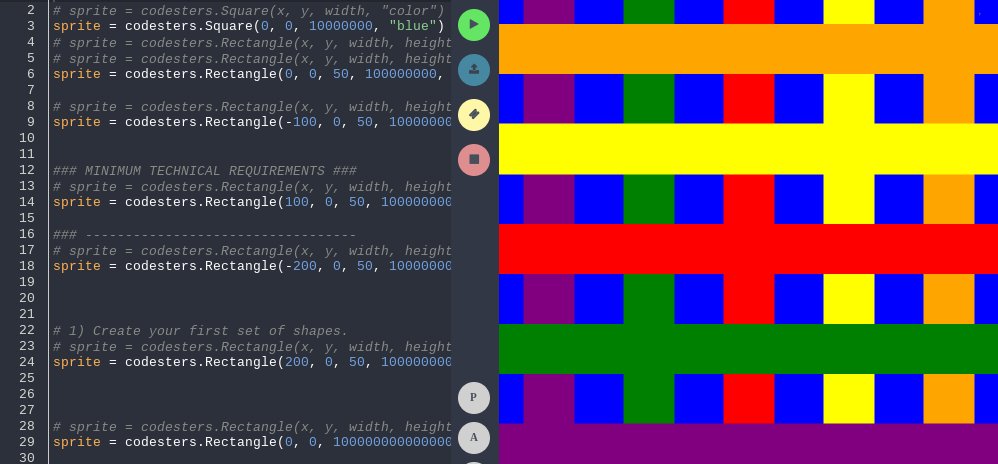 ITSTEAMCoding's tweet image. Inspired by Alma Thomas paintings, last week's 6th grade Codesters project allowed students to code shapes to create their own paintings. Here are two beautiful examples from Max and Kaylie. What a wonderful way to combine mathematics, technology, and the arts! @IslandtreesMMS