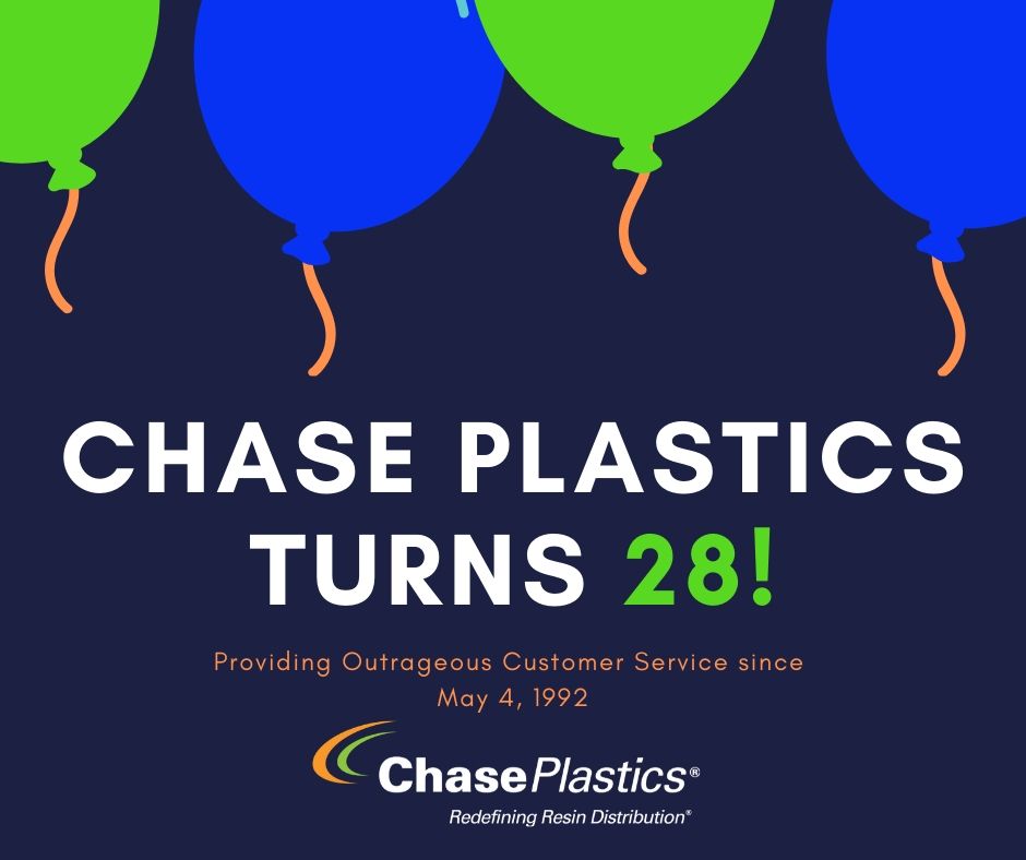 ChasePlastics1's tweet photo. Cue the fireworks because it's time to celebrate our 28th Anniversary! We'd like to give a big and heartfelt THANK YOU from all of us here at Chase Plastics to our amazing customers and suppliers and your undying support and loyalty over the years! #chaseplastics https://t.co/acjQlzMNZw
