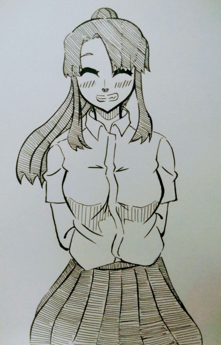 ニーチェ On Twitter 創作イラスト 手描き 女の子