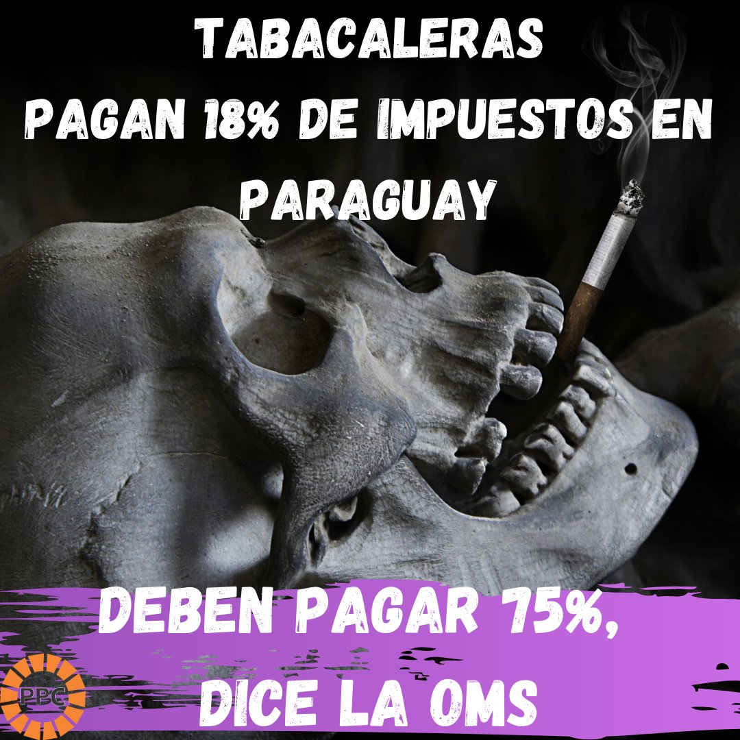 participacionpy's tweet photo. El Estado gasta 252 millones de dólares al año en enfermedades relacionadas al tacabo. Las industrias tabacaleras pagan apenas 121 millones. Ni siquiera cubren el daño que causan. Deben pagar más impuestos. https://t.co/Rb4cEGuVYf