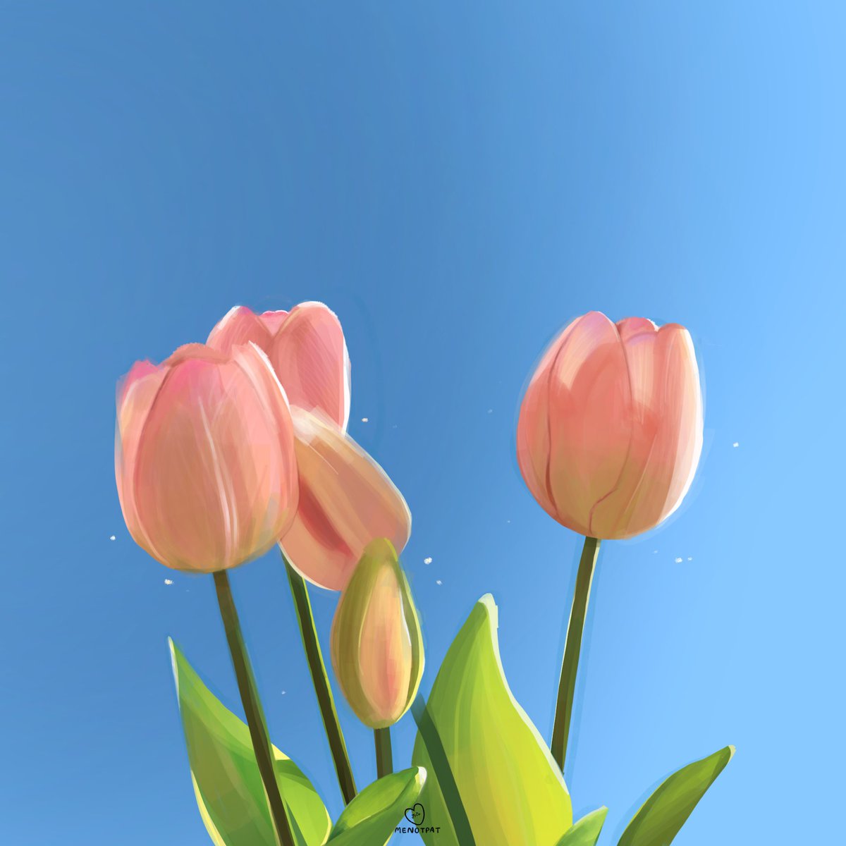 Painting study 🎨🌷🌈🦋 วาดเฉยๆไม่ได้ต้องมีหน้านิดนึง555555