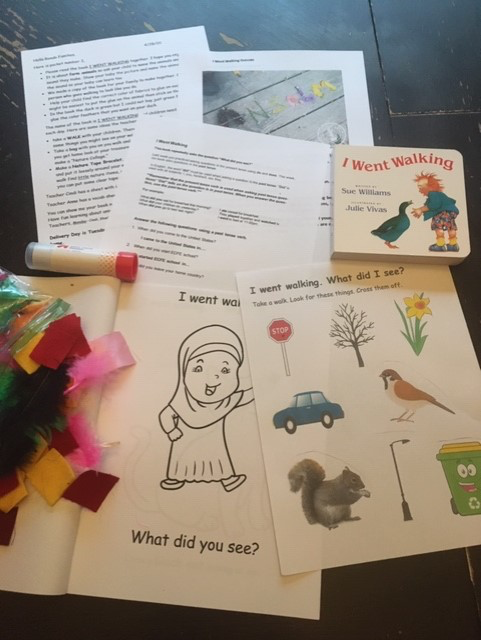 ECFE_SPPS's tweet image. This amazing literacy packet including a language lesson, book and book-making materials (including different colored fabric squares, feathers and a glue stick) were distributed to some St. Paul family literacy families last week.  ECFE matters! #ECFElifeline #mnleg