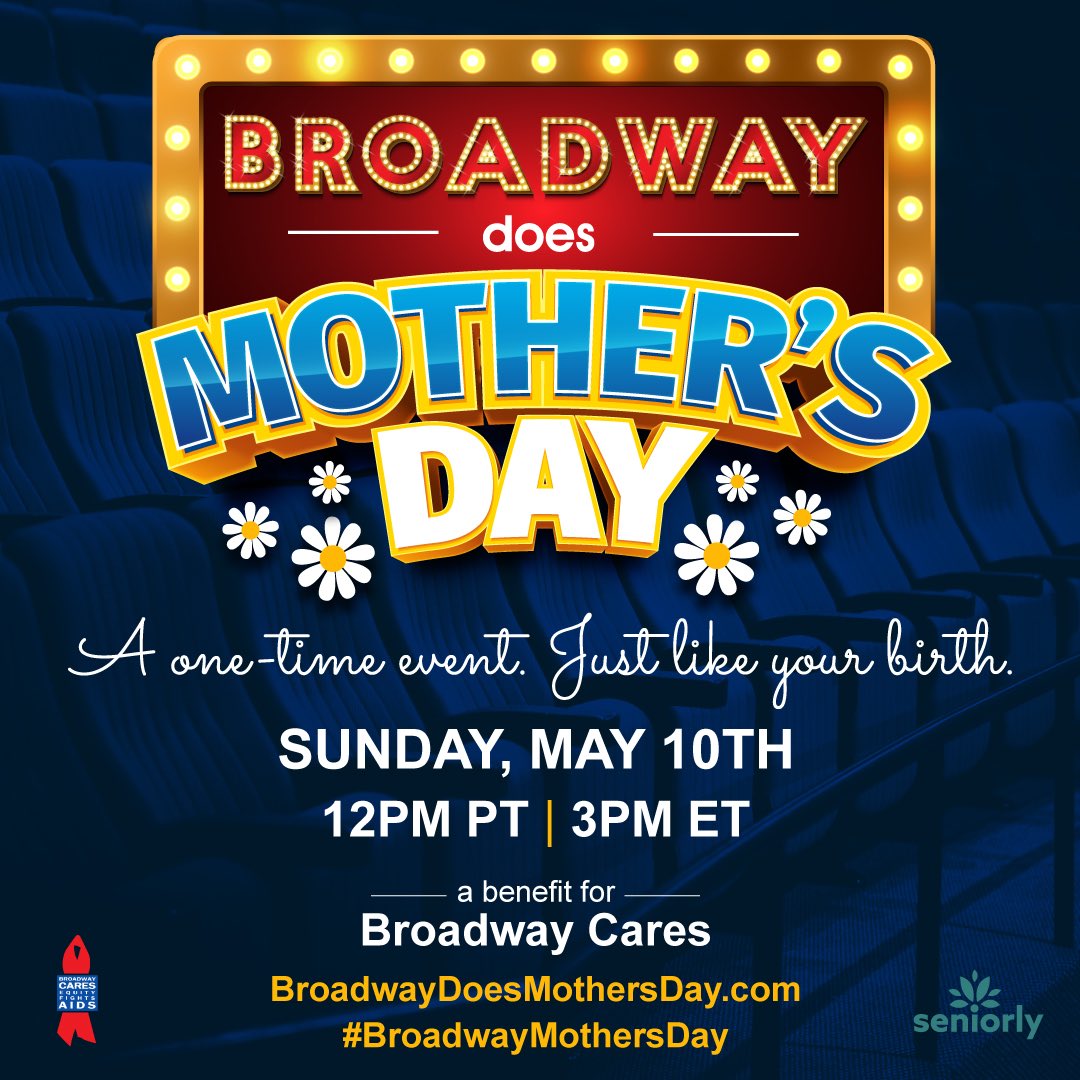 #Broadway is coming together for the #MothersDay matinee we need! Join me, and my kids, for musical numbers, comedy, and lots of surprises! We're raising money and we’re thanking our moms for raising us! Sunday, May 10th 3PM ET/12PM PT!#broadwaymothersday 
broadwaydoesmothersday.com