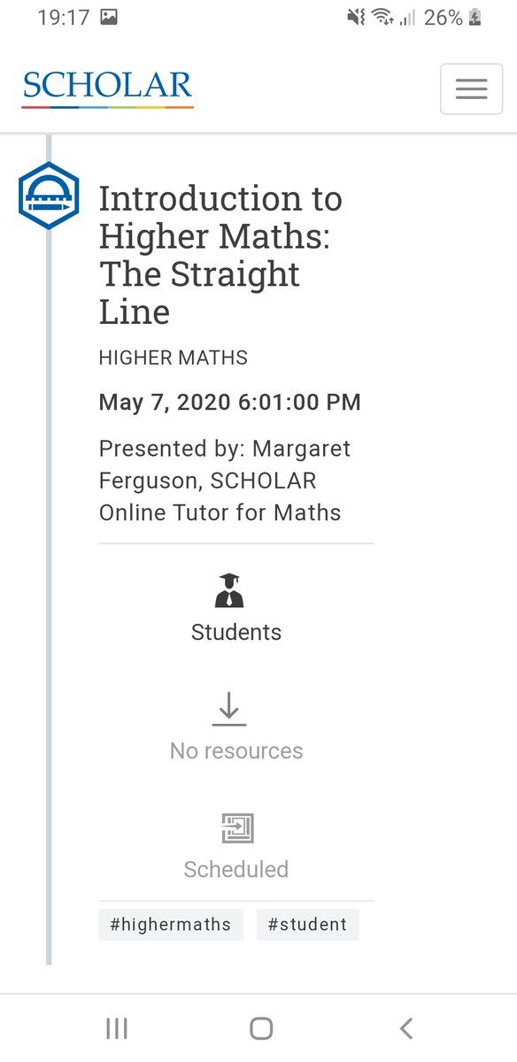 BoclairMaths's tweet photo. A @SCHOLARuk session is scheduled for Thursday night for pupils moving on to Higher Maths at 6pm. Make sure you are able to log in to Scholar in advance of these sessions. Please contact your class teacher if you have forgotten your username or password. https://t.co/4ht0HIqEq2