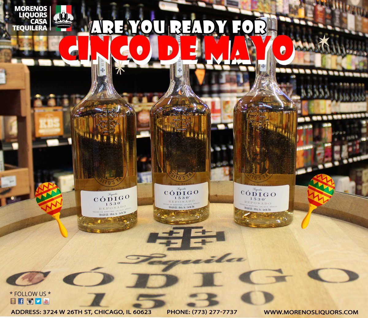 MorenosLiquors's tweet photo. We have a great suggestion for your Cinco de Mayo virtual celebration! Codigo 1530 Reposado Tequila, Moreno's Liquors and Osito's Tap Edition.
#chicago #littlevillge #lavillita #thewindycity #tequila #agavespirit #agave #tequilaporn #codigotequila #cincodemayo #celebrate https://t.co/AlJa7NKvcY