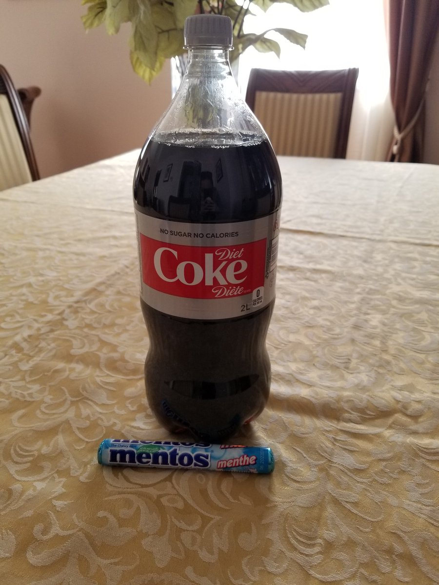 What happens when you drop a mentos into a bottle of diet coke? 🤔 Hint: it involves Ms. Giankoulas teaching today's optional activity outside 🌞