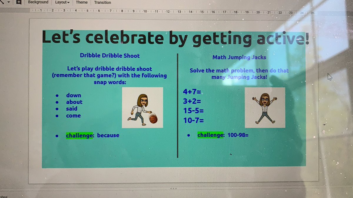 Super excited to be adding some exercise to our class meeting this week! We will be including our favorite class phonics game and some math fact practice!  Not only giving them opportunities to practice learning, but also opportunities to celebrate Field Day week!