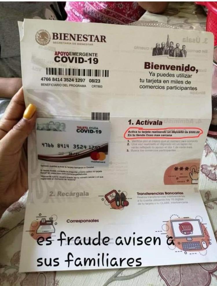 Miren lo que le envían por correo esto es fraude no lo implementen!