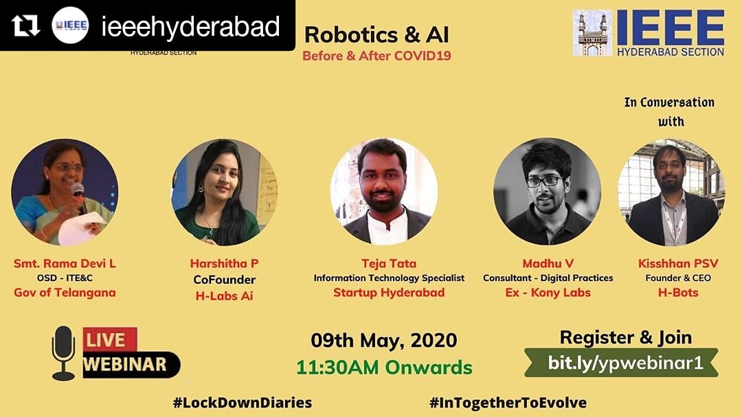 hbotsrobotics's tweet photo. There is a huge change in the adoption of emerging technologies, especially Robotics &amp; AI. This webinar will focus on how Robotics &amp; AI will be a game changer in various sectors after Covid19, join this esteemed panel for the discussion by registering on the link mentioned below https://t.co/sgtlEOlIwP