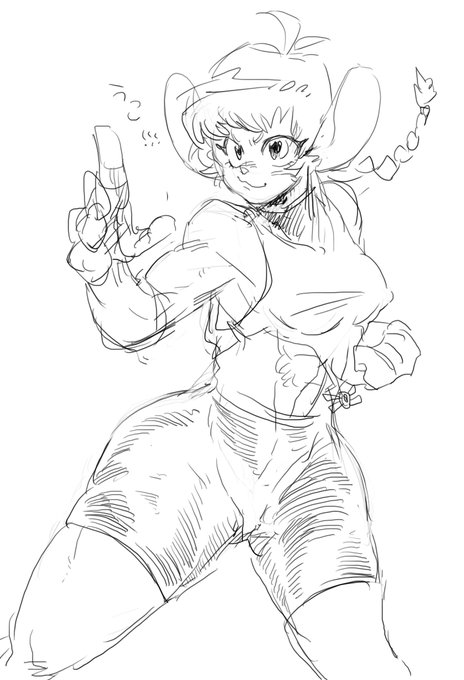 ピンク🐭さんもデザイン固めてもっとエロ描きたいな。途中半ズボンキャラにしてたけど初期に描いてたスパッツのほうがカワイイ気がしてきた。 