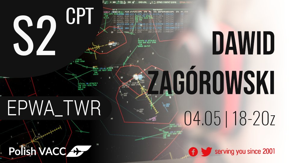 PolishVACC's tweet photo. Another day, another CTP! Tonight it's time for Dawid who will try to pass S2 rating! May the force be with you!
#VATSIM #VATSIMCPT @vatsim @VATEUD @vatsimEUR https://t.co/fa07gVI7CX
