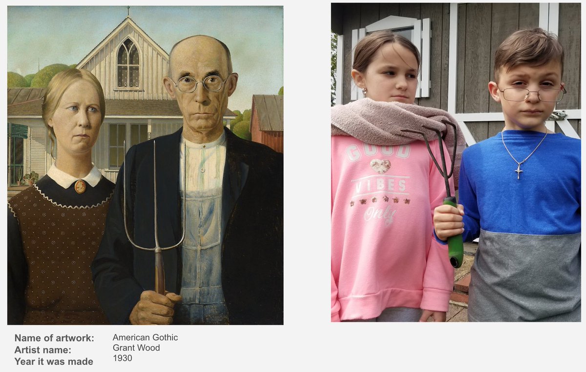 SperaMrs's tweet photo. Amazing famous art recreations by K-2 students in Timber Point and Connetquot https://t.co/rFSnc7v3q1