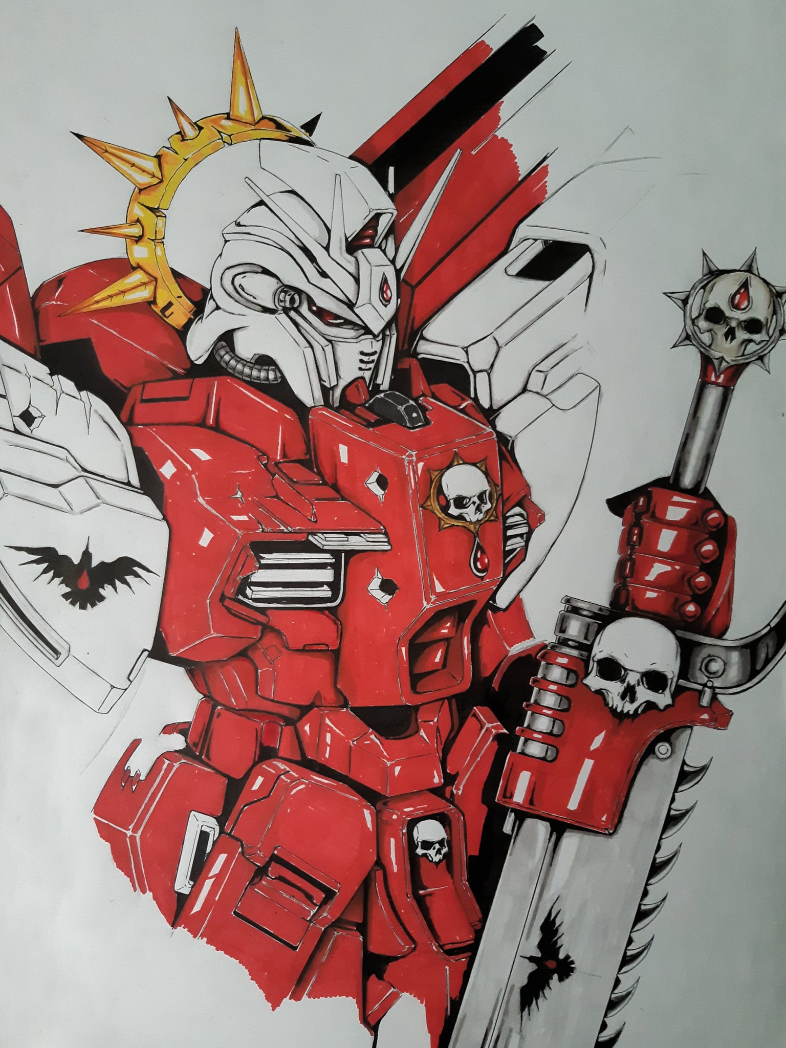 Auri Commissions Open Blood Raven Gundam Warhammer40k Gundam Mecha T Co Fvdcskjwke Twitter