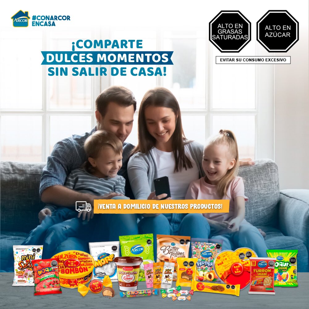¡Delivery Arcor para toda la familia!
Alegra tu día con tus dulces favoritos a precio de promoción.
¡El primer delivery es gratis! ☺️Realiza tu pedido escribiéndonos por Whatsapp: 996 600 741.
Revisa nuestro catálogo: bit.ly/CatálogoArcorD…

#ConArcorEnCasa 
#Delivery #Golosinas