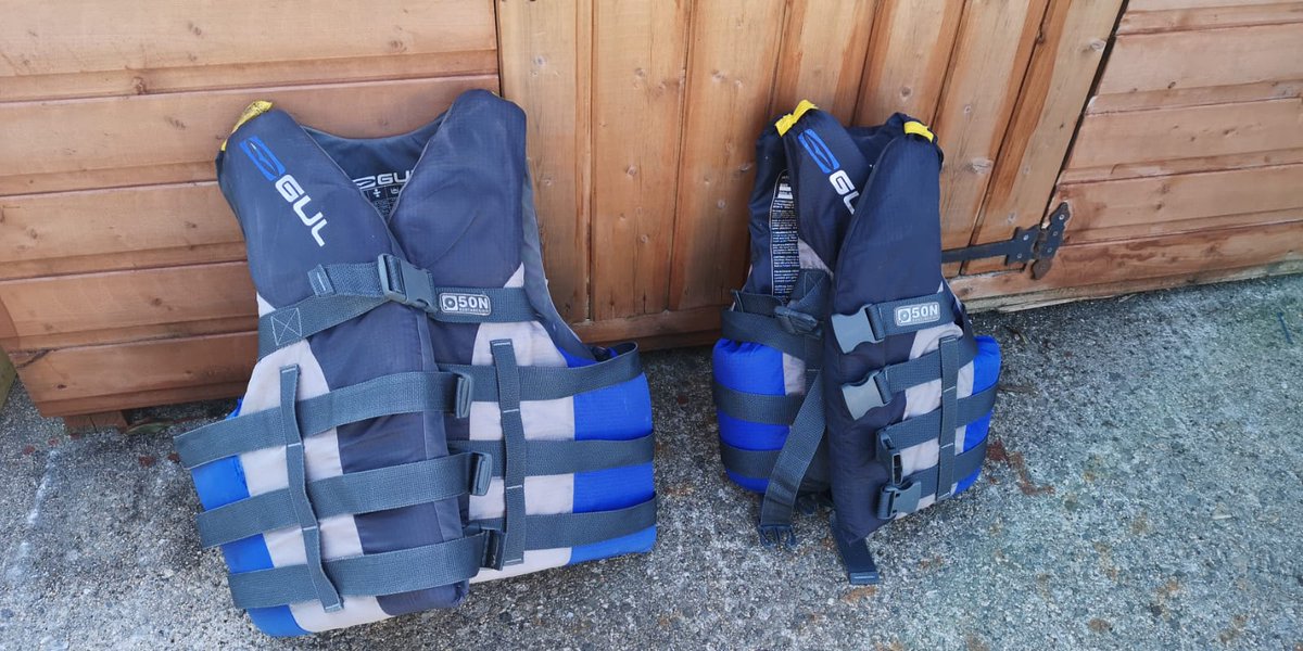 Some of the six life jackets that <a href="/nifpo/">NIFPO | N.Ireland Fish Producers Organisation</a>  donated to us .
A very welcome addition, The support from our business community is essential to help us keep our unit afloat.