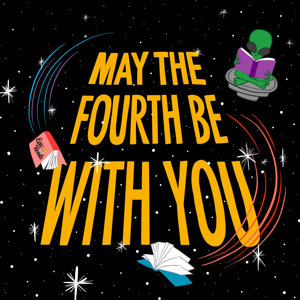 EpicReads's tweet photo. Living a little extra vicariously today through all the books that take us away to worlds far, far away! #MayThe4thbeWithYou, book nerds 💫 https://t.co/6gfBRVrtMZ
