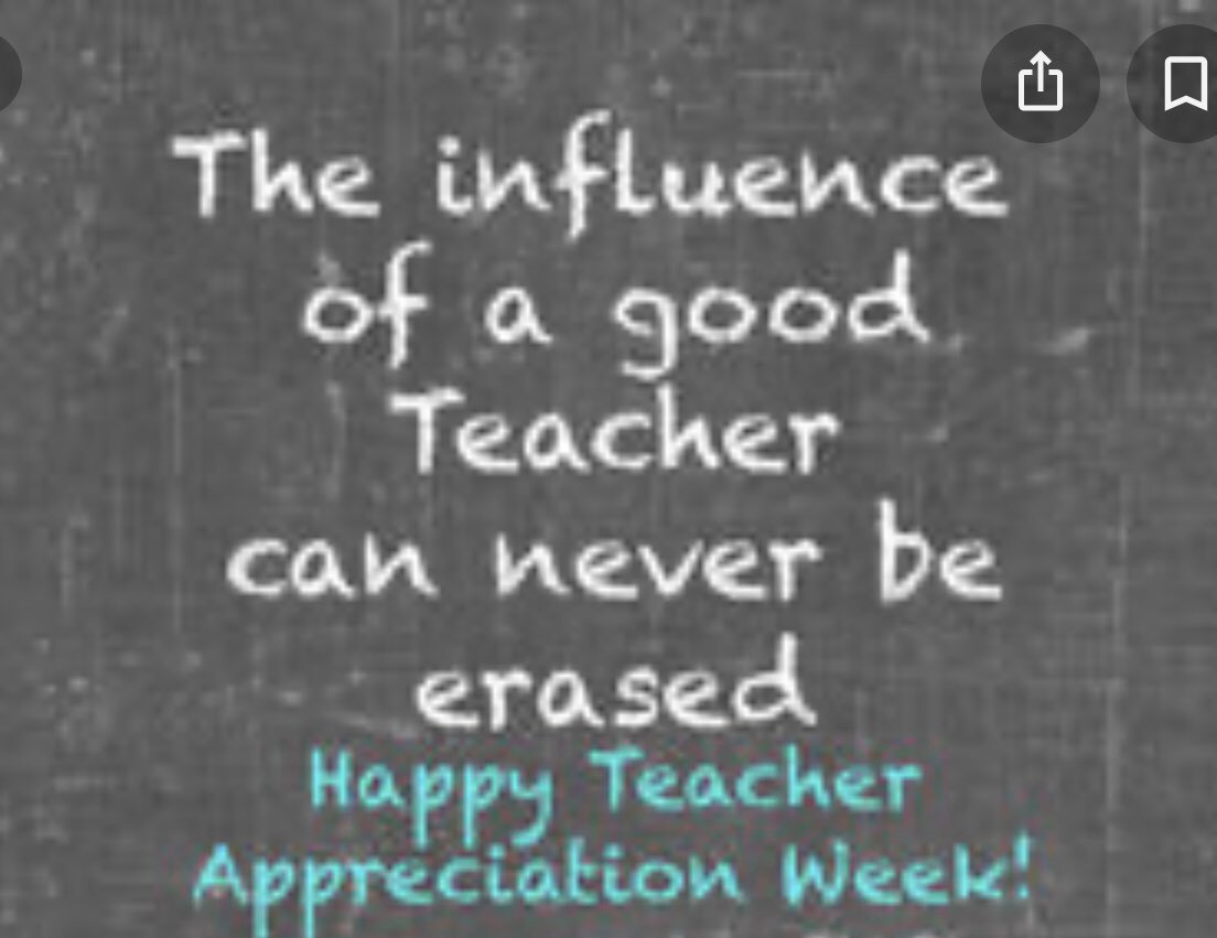 gloriav7's tweet photo. Happy teacher appreciation week all you amazing teachers ! https://t.co/L0c1tU2bdw