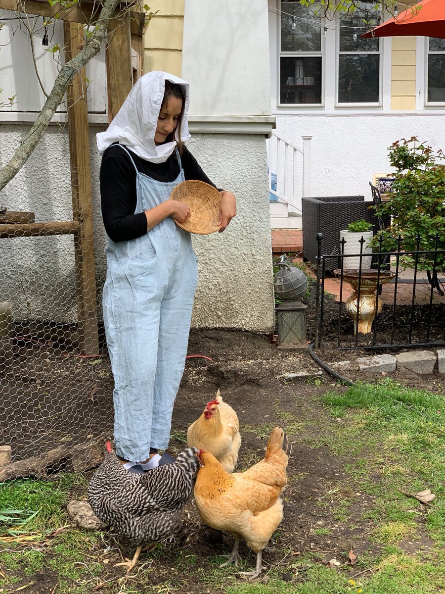 SperaMrs's tweet photo. I have been so inspired by my fabulous student famous painting re-creations, I just had to make one myself!

Walter Frederick Osborne 
"Feeding the Chickens"
1885 https://t.co/i26sTdQPUJ