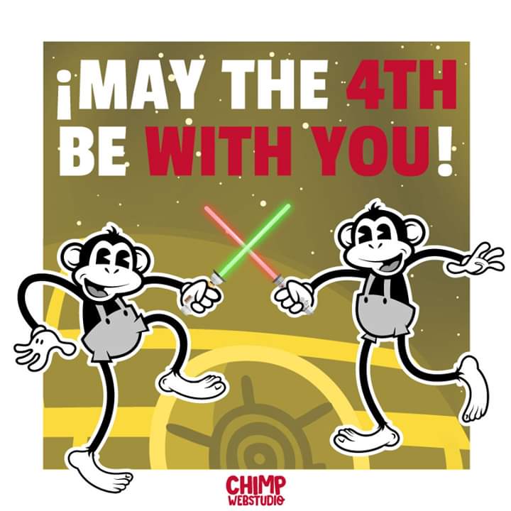 ChimpWebStudio's tweet photo. Somos uno con la fuerza, la fuerza está con nosotros 😌🙌 
#ChimpWebStudio #AgenciadeMarketingDigital #MayThe4thBeWithYou #StarWarsDay https://t.co/PIyJGs8cUh