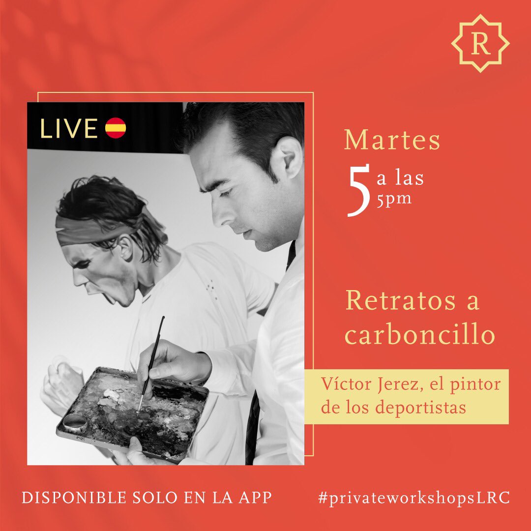 victorjerez99's tweet photo. Os invito a mi próximo workshop en directo a través de la App de @lareservagolf 
Será mañana martes a las 17 hrs donde daré las nociones básicas de un retrato al carboncillo de uno de los mejores golfistas del momento! 😉🎨🏌🏻
#privateworkshopsLRC #StayatHome #LaReservaClubatHome https://t.co/8KRvxCoUsk