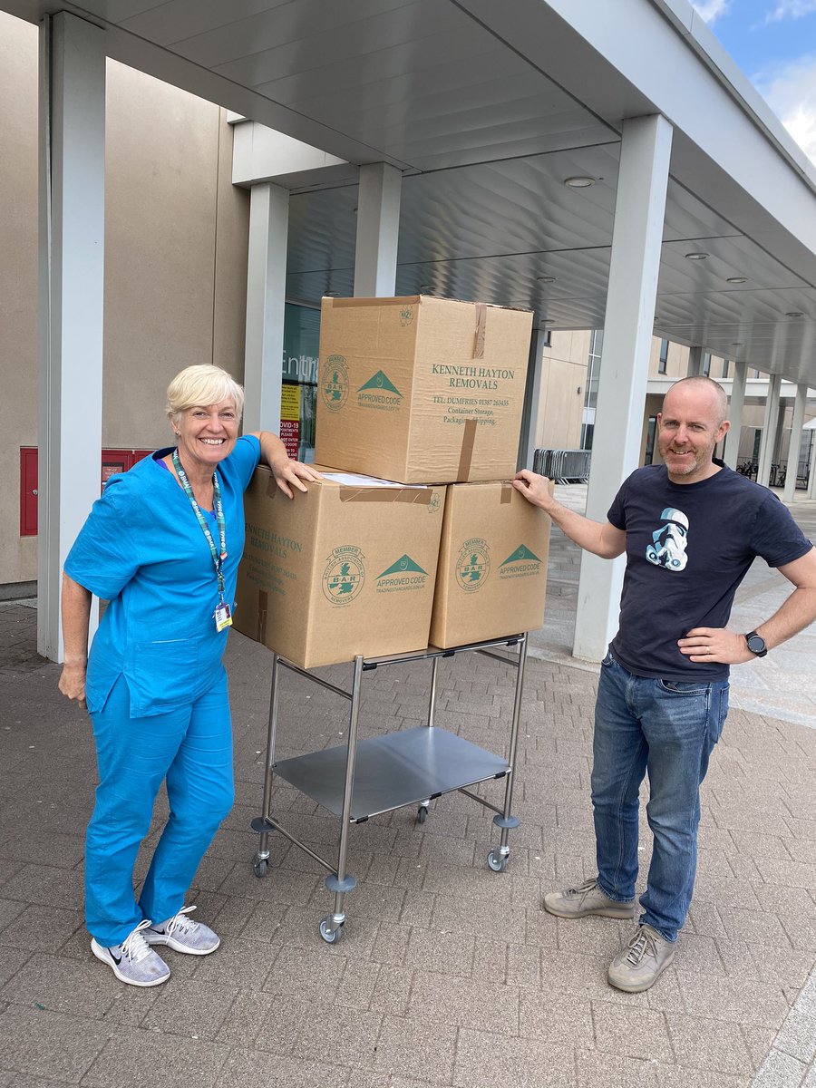 sue_strachan's tweet photo. Big thanks to @WallaceHallSch for their hard work making and supplying us with protective visors to keep @DGNHS staff safe in the Coronavirus pandemic. We will distribute both within the hospital and also to some GP practices #thankyou #ppe #safestaff https://t.co/zx5DF8ivQR