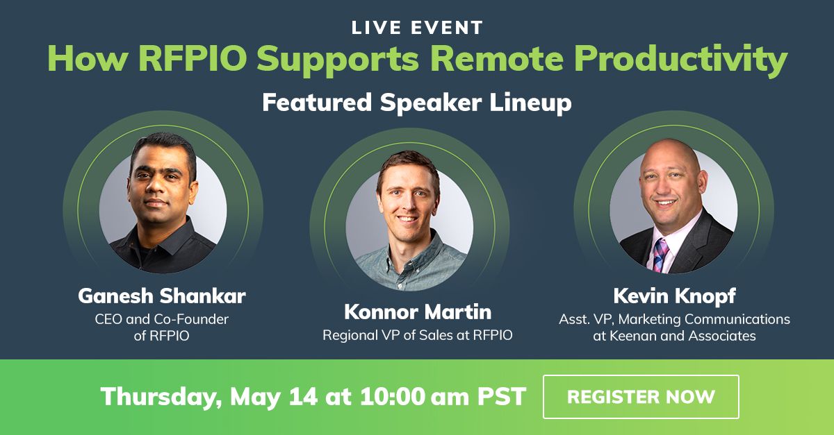 responsiveio's tweet photo. #Proposalmanagers know what it's like to bring order to a complex web of moving parts. But how do you work your magic with a fully remote team?
Tune in next week for time-tested strategies to keep your remote team engaged, focused, and #productive.
#StayConnected #RFPs https://t.co/DfAe36bRNX