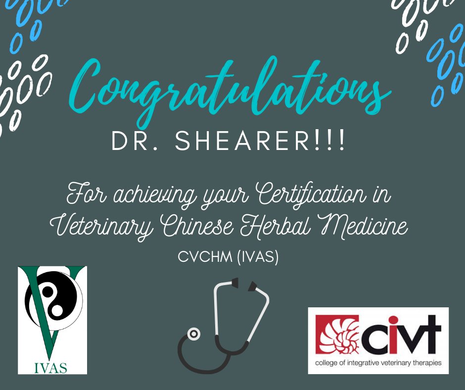 pendervet's tweet photo. Congratulations Dr. Shearer!!! 

#PenderProud #PenderVet #Veterinary #ChineseHerbalMedicine https://t.co/sqYtikttM1