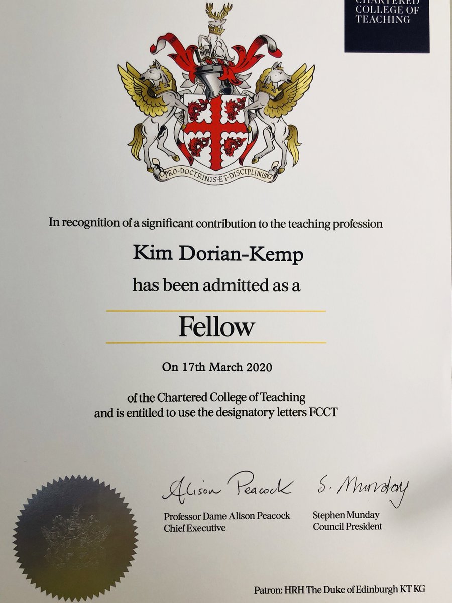 What an absolute privilege - thank you Chartered College.