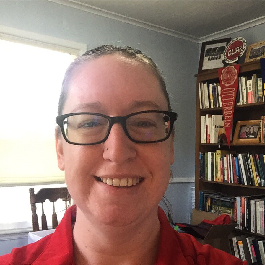 colettemae's tweet photo. Work from Home Day 28: black plastic frames and my @OtterbeinU Student Affairs polo shirt! #Otterbein #GoCards #OTTERBeInThisTogether https://t.co/9AcbUMvavS