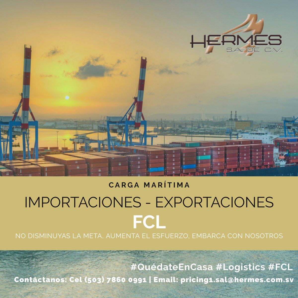 sv_hermes's tweet photo. ¡Embarca con nosotros! |Expertos en Transporte Internacional y logística de carga| #QuedateEnCasa #Logistics #FCL #HermesSv https://t.co/zqZNRwRBNk