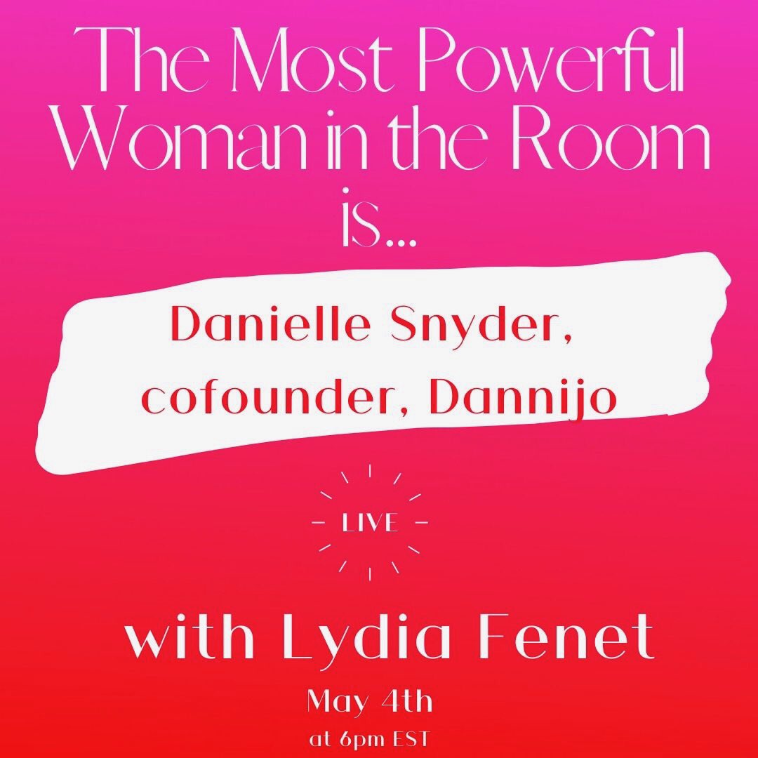 Kicking off The Most Powerful Woman in the Room is LIVE this week at 6pm on Instagram with coFounder of <a href="/DANNIJO/">DANNIJO</a> Danielle Snyder. See you there!