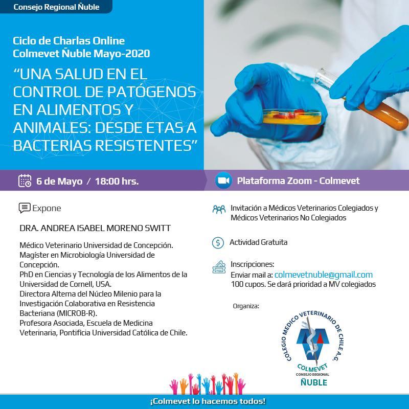 microb_r's tweet image. Charla Online Gratuita de nuestra Directora Alterna, @SwittMoreno "#UnaSalud en el control de #Patógenos en #alimentos y #animales: desde #Etas a #BacteriasResistentes". Cupos limitados.
