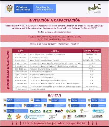 Estimados docentes: Invima- ICA-Miniambiente invitan a la jornada de capacitación virtual el día 5 de mayo de 8 am a 12:30 pm, en los ¡Esperamos tu participación! <a href="/UniversidadUNAD/">Universidad UNAD</a>  <a href="/IngYuneidys/">Ing. YUNEIDYS OÑATE</a> <a href="/lauramreyes1/">lauramreyes</a> <a href="/ECBTIUnadCaribe/">ECBTI UNAD CARIBE</a> <a href="/EcbtiM/">Ecbti.ZOCC</a> <a href="/Ruthmarybe/">Ruthmary</a> <a href="/ingalbatorres/">alba torres</a>