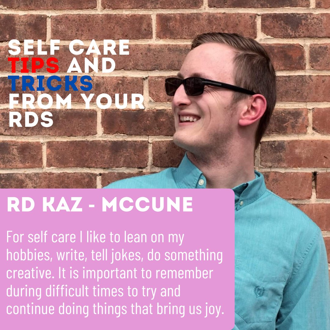 As we begin Finals Week, it's also important to remember to take care of yourself! Here are some tips from our RDs: