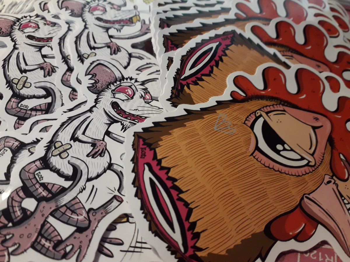 Roots0121's tweet photo. Just look at themmm 😍 top quality slaps from @AwesomeMerch super chuffed with them! They'll be added to my #etsyshop along with a whole new series of prints next week! 👀 #slaps #stickets #streetart #illustration https://t.co/4OUAdN23yS